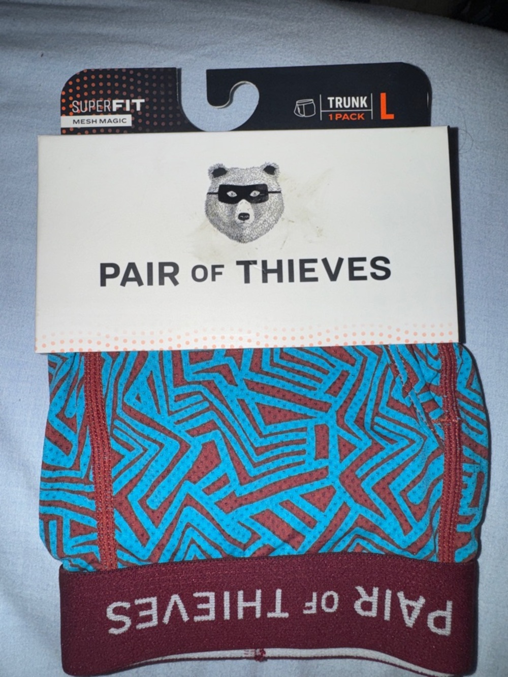 Pair of Thieves Men's Trunk Boxer Briefs - Teal & Maroon